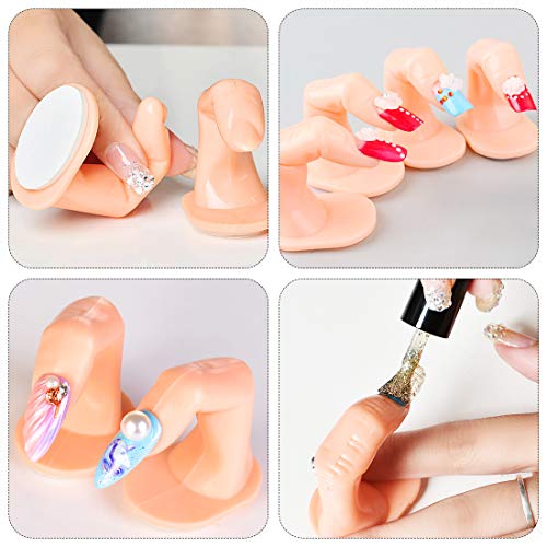 Ebanku 10pcs Practice Fingers Training, Nail Manicure Training Fingers Nail Practice Fingers Model, for Acrylic Gel Nail… – Bild 7