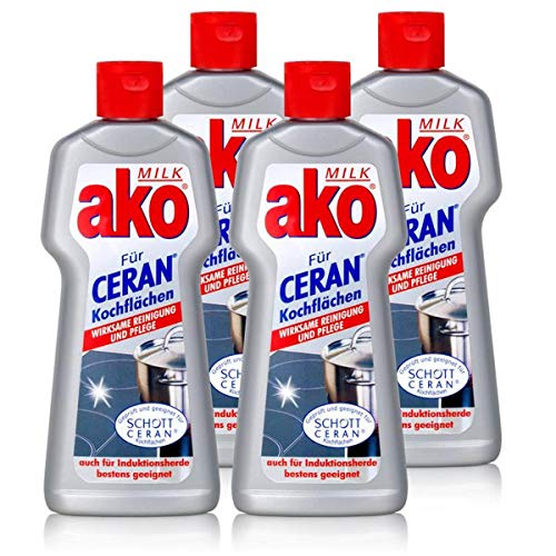 Glaskeramik-Reiniger Milk 250ml für Ceran-Kochfelder (4er Pack)