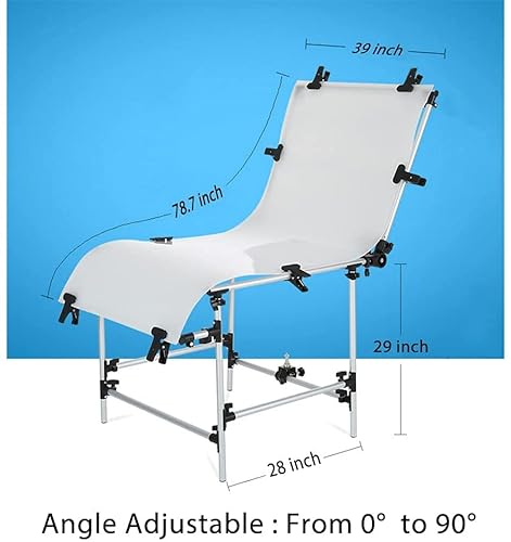 Myoyay Photo Background Shooting Table 39X79Inch Photography Lighting Table Product Photography Backdrop Stand Table Top Still Life Tables For Product Exhibition Backdrop #TOP1