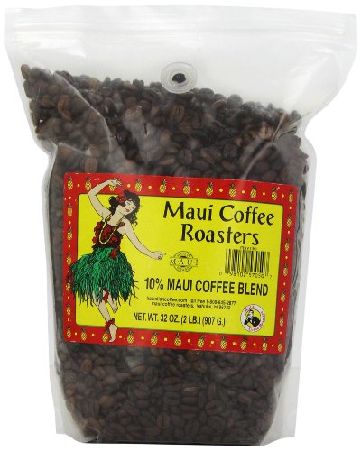 hawaii coffee roasters - Maui Coffee Roasters Whole Bean Coffee Bulk, Maui Blend, 2-Pound