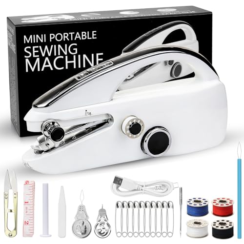 Mini Sewing Machine, Portable Handheld Sewing Machine for Beginners &...