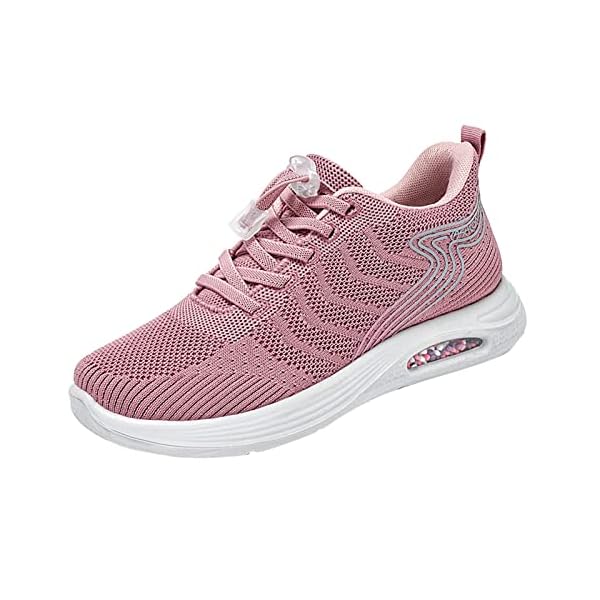 MLAGJSS Walking Shoes for Women, Women Outdoor Mesh Solid Color Sports Shoes Runing Breathable Sneakers