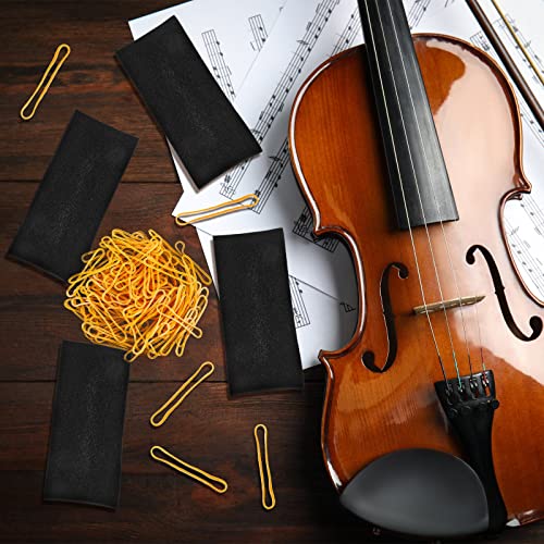 5 Pcs Violin Shoulder Rest Soft Foam Violin Shoulder Pad Violin Shoulder Pillow Violin Shoulder Chin Rests With 100 Yellow Rubber Bands For Violin Party Wed Ding Concerts, 3/4-1/2 #TOP6