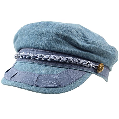 SK Hat shop Men's Summer Cotton Greek Fisherman Sailor Fiddler Driver Hat Flat Cap