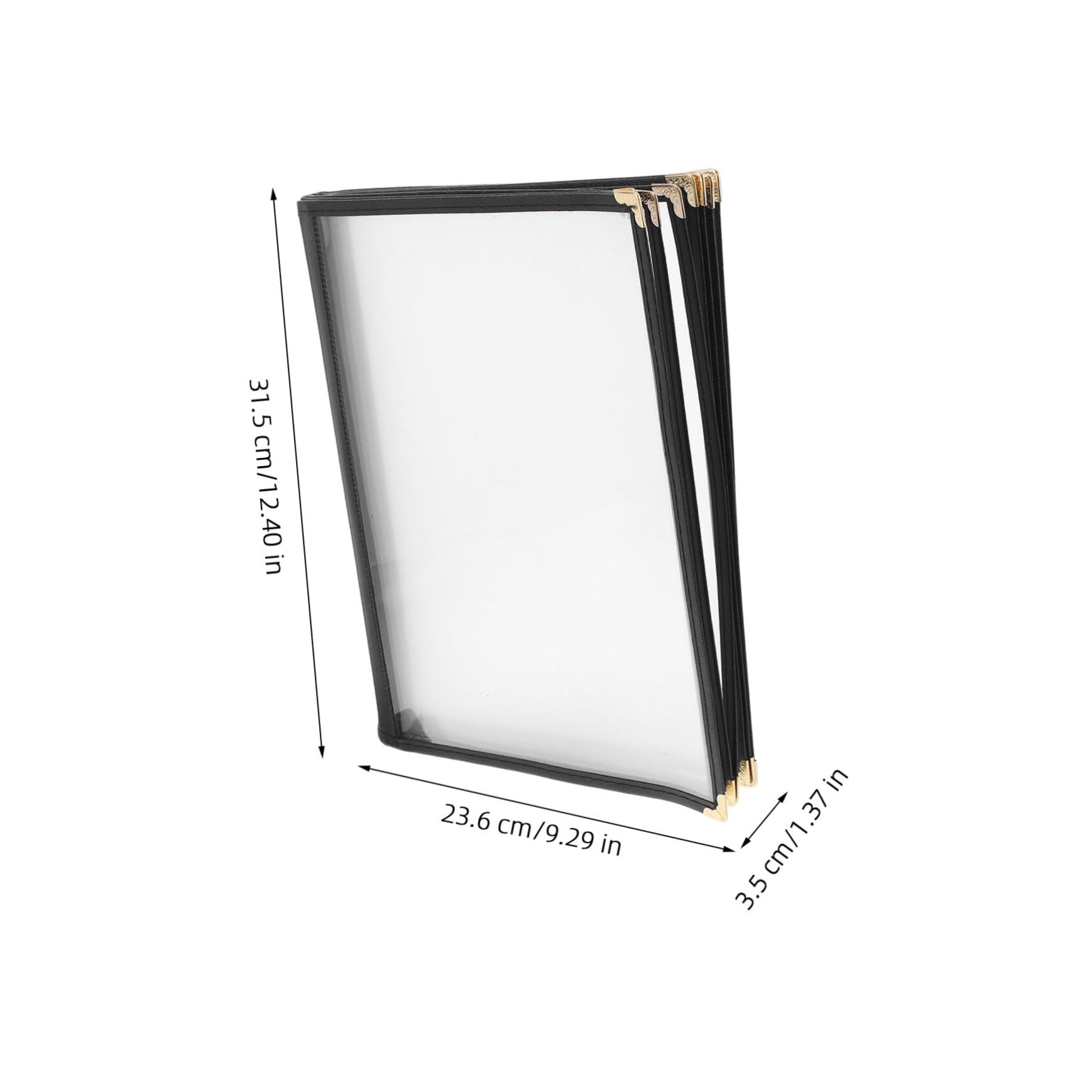 Luxshiny Menu Book Holder Restaurant Menu Cover A4 Size Folder Replaceable Pages Enhance Dining Experience