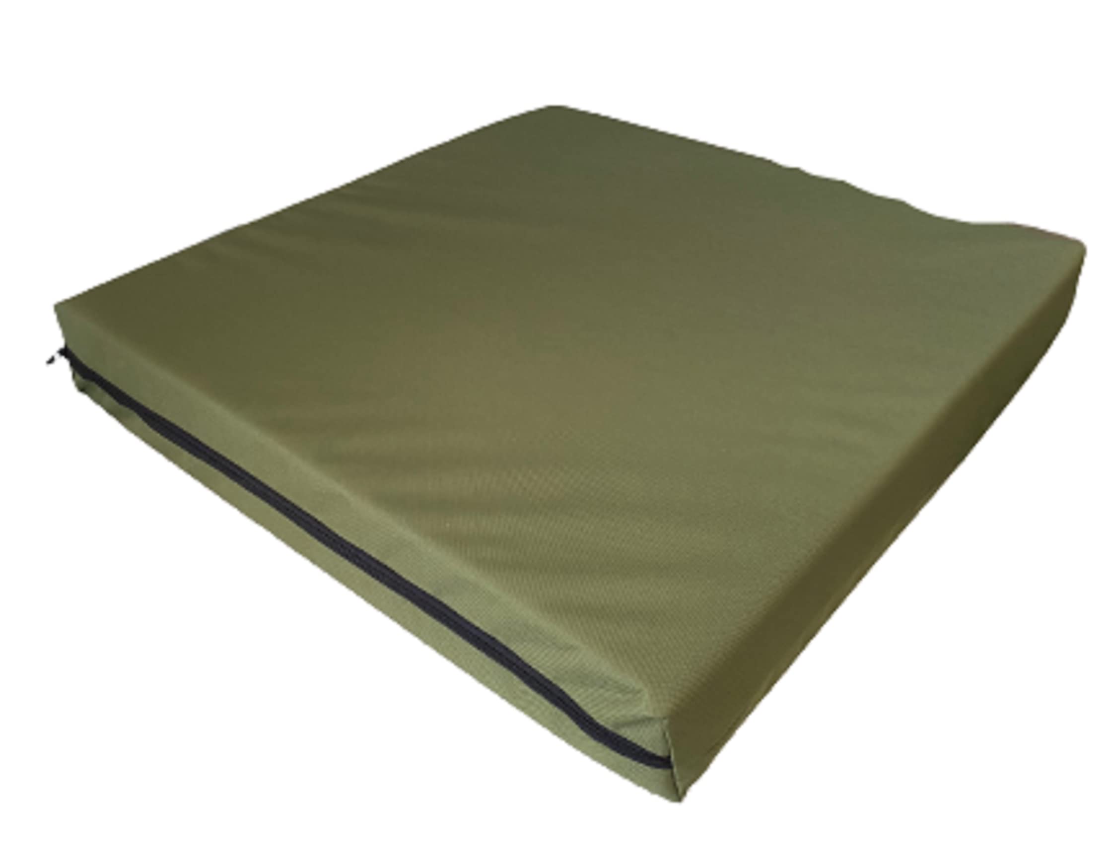 Memory Foam Seat Cushion for Office Chair Pain Relief Cushion for Back Support Seat Pad for Office Desk, Gaming Chair, Wheelchair, Car Seat, Tailbone Pain 4cm (Olive Green, 50 x 44 cm / 20" x 17")