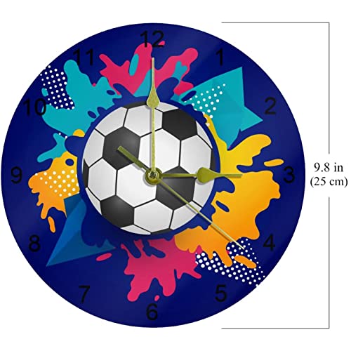 Horloge murale silencieuse bleue : lecture facile sans bruit pour la cuisine - 7