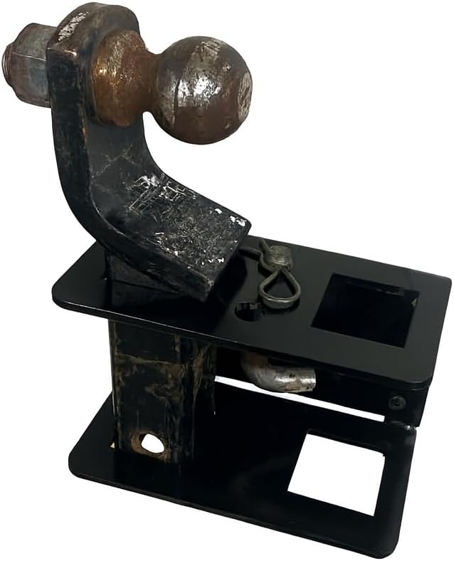 2" Trailer Hitch Storage Bracket for Two Ball Mount Hitches, and Two pins, Double Hitch Holder for 2 Inch Tube hitches, Truck Bed or Garage Wall Mount