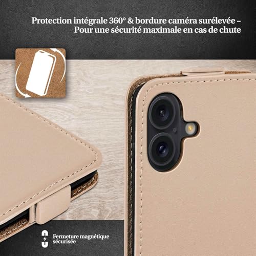 Coque magnétique iPhone 16 Plus moex rabat vertical antichoc - 3