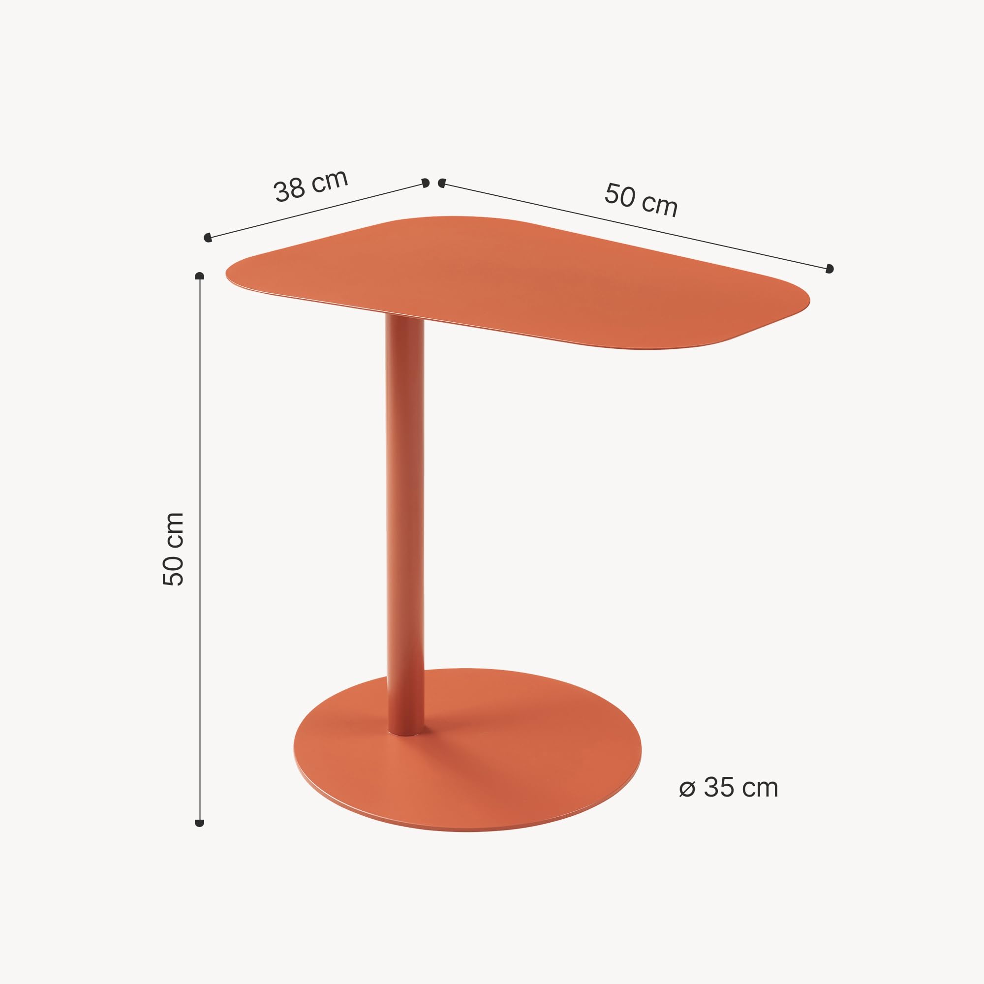 [en.casa] Table d'Appoint Bout de Canapé Table de Chevet au Style Intemporel Design Élégant Moderne Stable Intérieur Extérieur pour Salon Séjour Balcon Terasse Métal 50 x 50 x 38 cm Vert Pomme