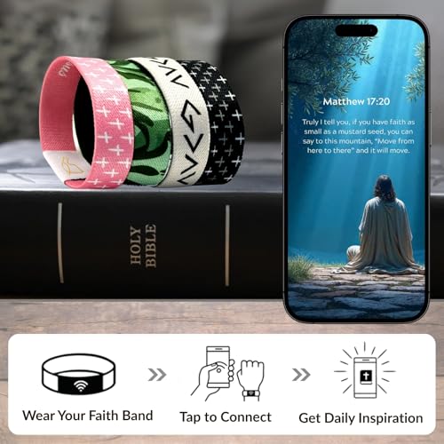 Daily Bible Verse Bracelets – Christian Gifts for Women, Men & Teens, Interactive Inspirational Faith Jewelry, Scan for Daily Scripture, Thanksgiving, Advent & Christmas Religious Gifts3