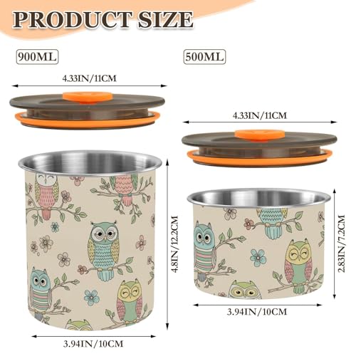 Envase hermético acero inox beige estampado 900 ml miniatura 2