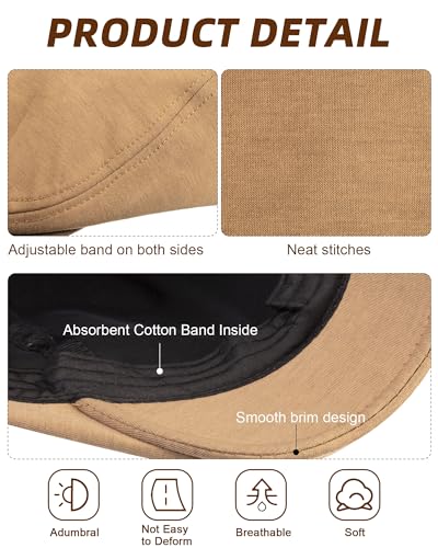 Image of Foaincore Mens Newsboy Hats Bulk, Adjustable Newsboy Cap Driving Cabbie Hunting Hat for Men