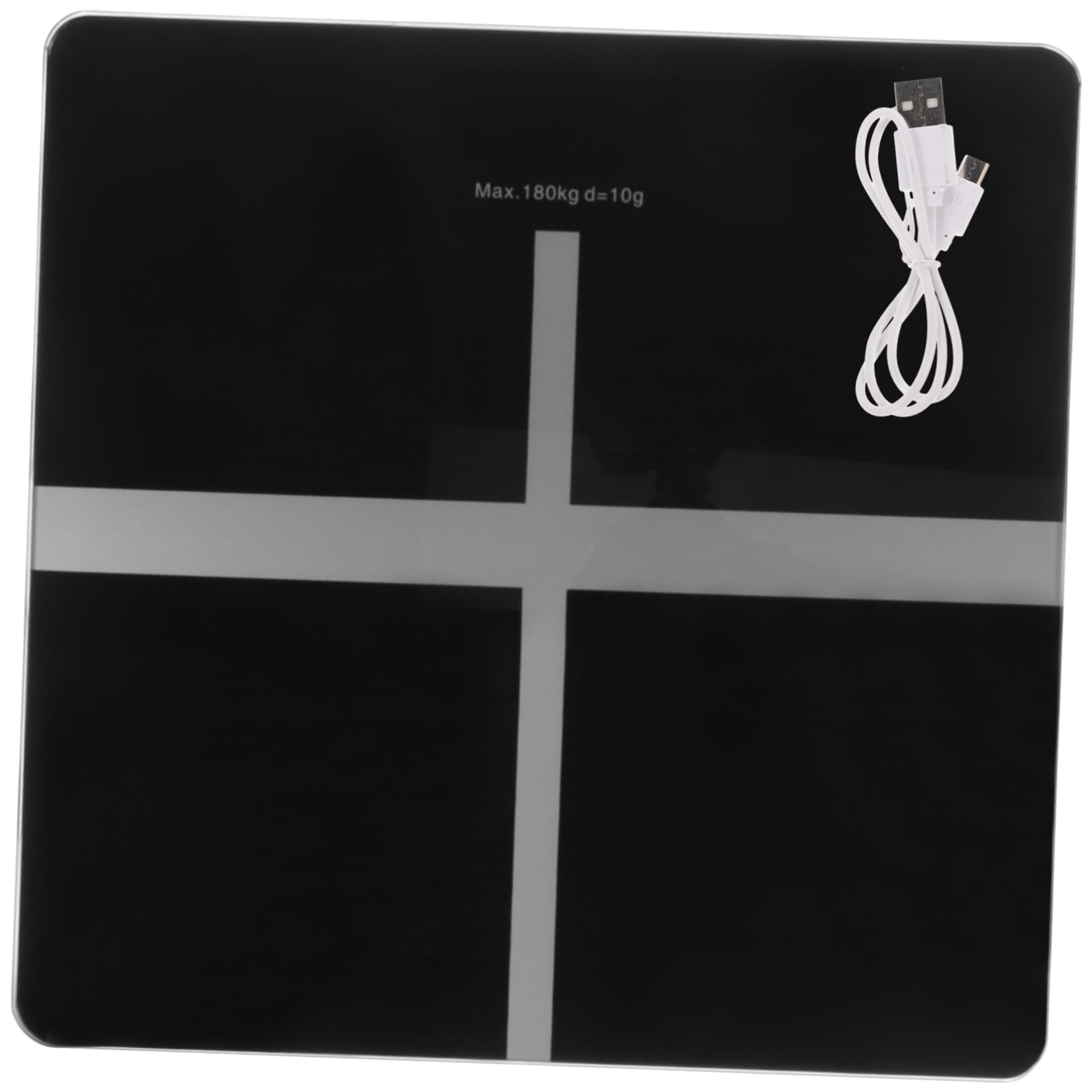 Báscula de Peso USB Recargable Multifuncional para Gestión de Peso Hogar Diseño Compacto de Negro Precisión y Durabilidad para Fitness y Uso Diario