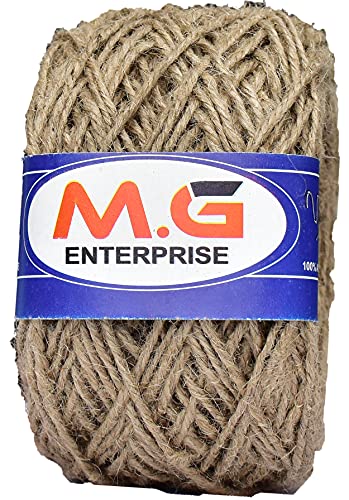 Image of M.G ENTERPRISE 3 Ply /Twisted Macrame Jute Cord /Dori Thread Mehroon 150 mtr for Macrame DIY, Craft Work,Plant Hanger Ropes etc- Art-DJJ