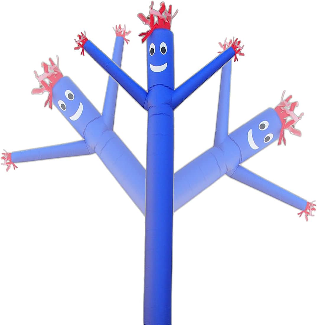 20ft Sky Air Puppet Dancer Inflatable Arm Flailing Tube Man Attachment - Wacky Wavy Wind Flying Dancing Man for DIY Stand Out Advertising - (Blower Not Included)