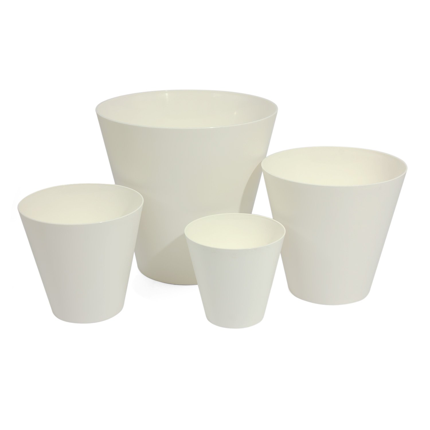 Vaso Tubus 28,5L Bianco 40x40x37,3 Cm – Design Minimal, Plastica Resistente UV, Per Interni Ed Esterni - 2