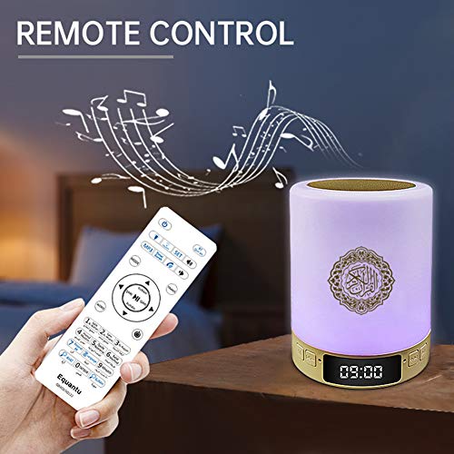DASNTERED Bluetooth Speaker Koran Luidspreker, Afstandsbediening Draadloze Koran Touch LED Lamp Verstelbare Bluetooth… - Image 6