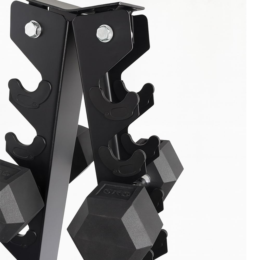 Mancuernero Piramidal 130 cm Viok Sport - Rack para Mancuernas Compacto y Resistente para Gimnasio, Cross Training y Musculación