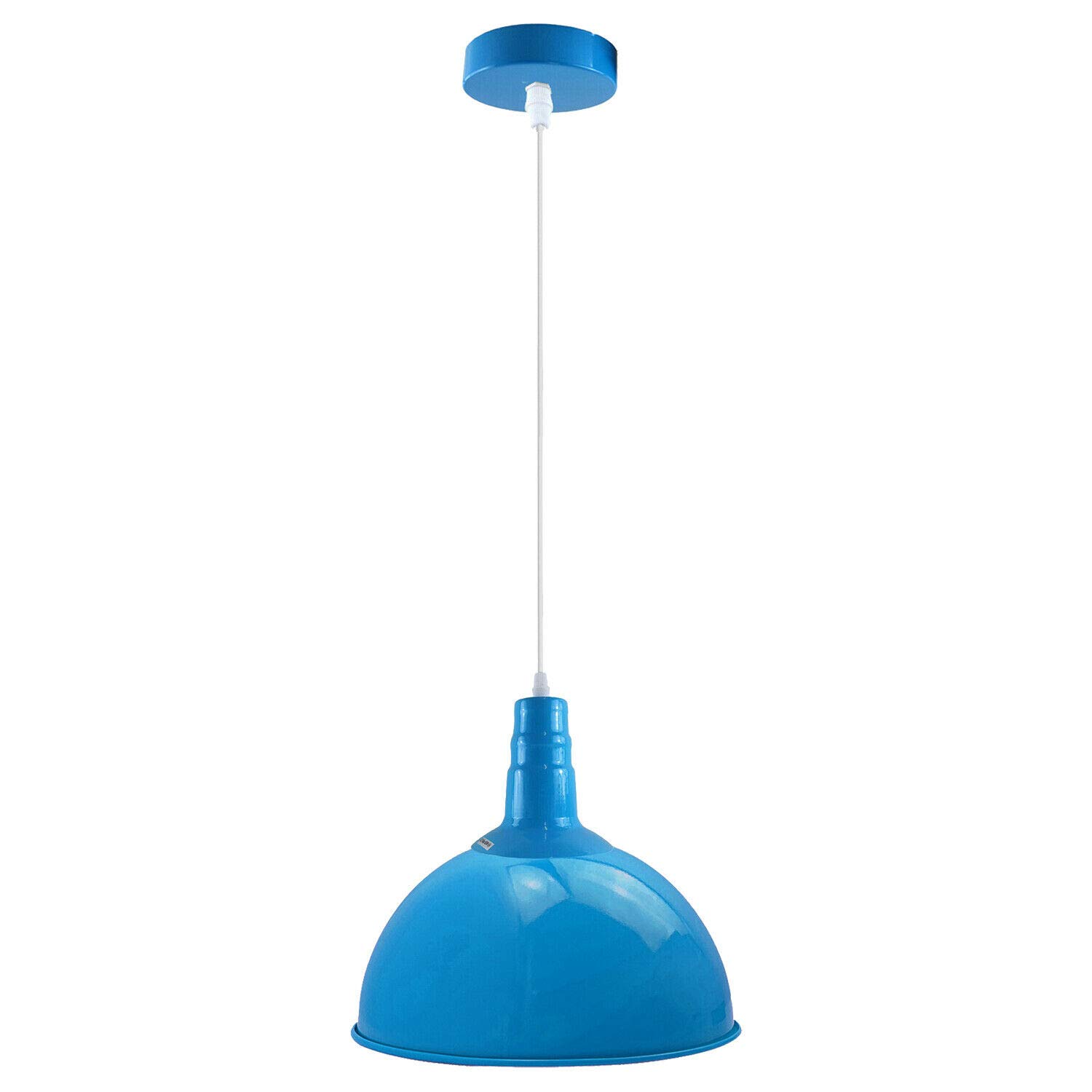 Dc Voltage Light Blue Modern 40Cm Dome Metal Pendant Light Shade E27 Ceiling Fixture