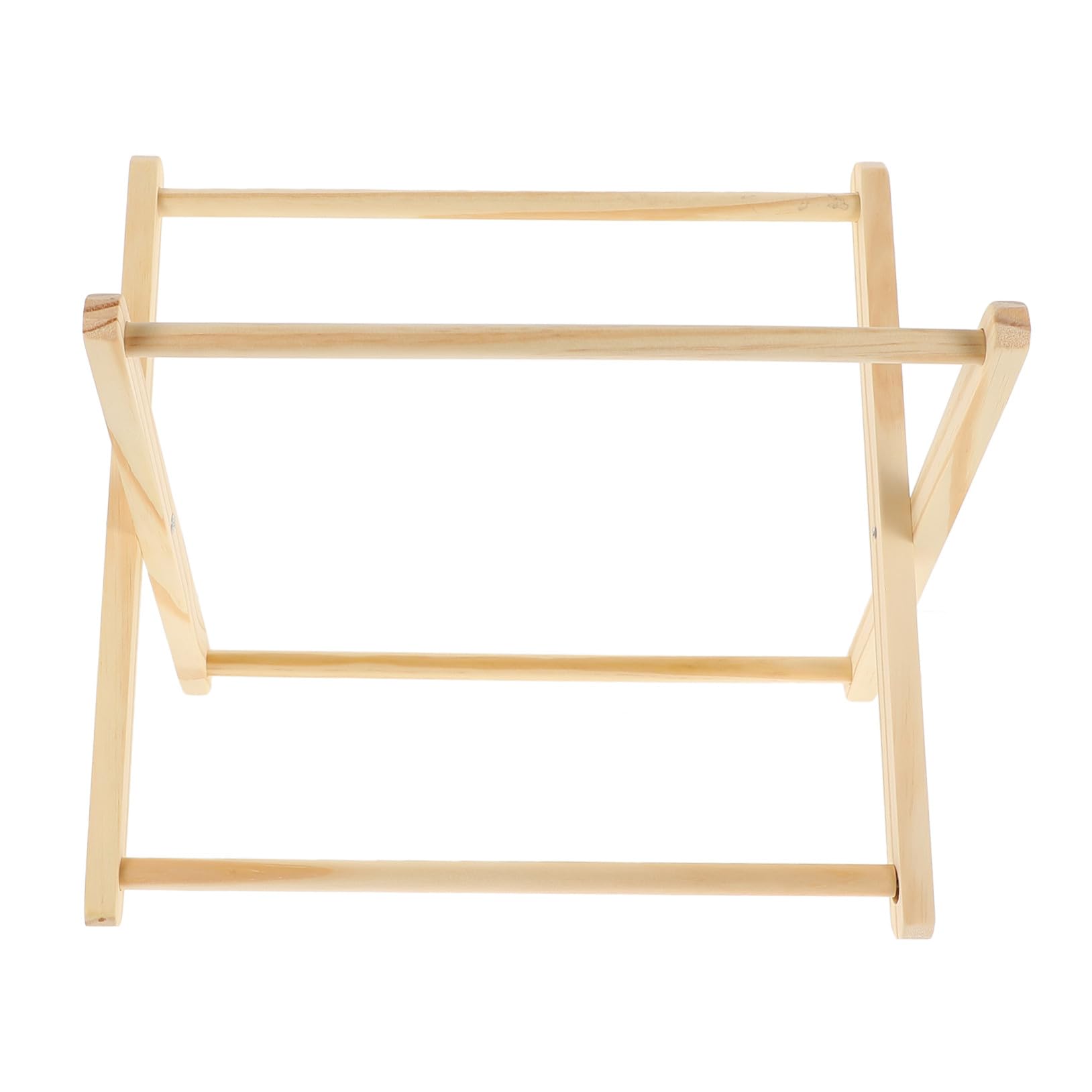 Diseño Rústico y Funcional en Estante de Macramé de Madera Marrón Organizador