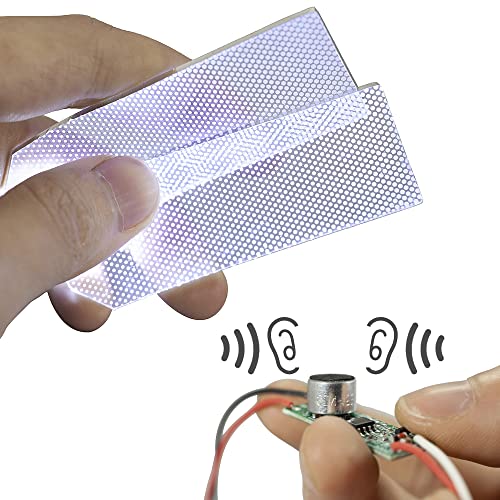 Image of [ Voice-Activated Sensing ] led Light Decorations Flexible Helmet Lights Cosplay DIY kit RGB Superhero for Men Gifts - White Voice-Activated Lights