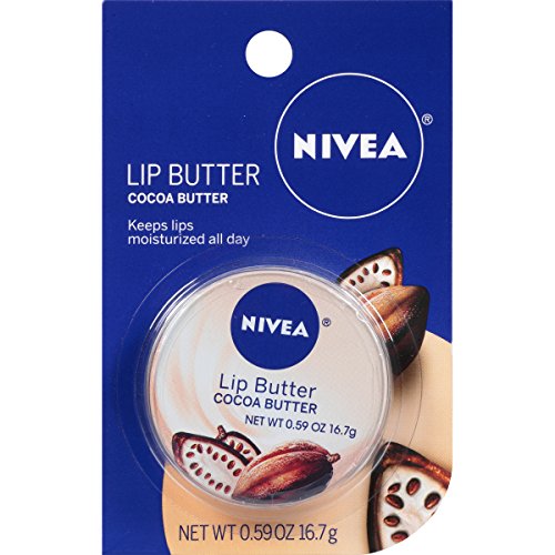 NIVEA Cocoa Butter Lip Butter .59 Ounce Carded Tin (Pack of 6)
