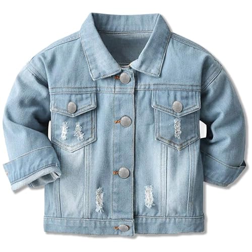 Image of Joe Wenko Kids Toddler Baby Boys Girls Casual Outerwear Denim Jacket