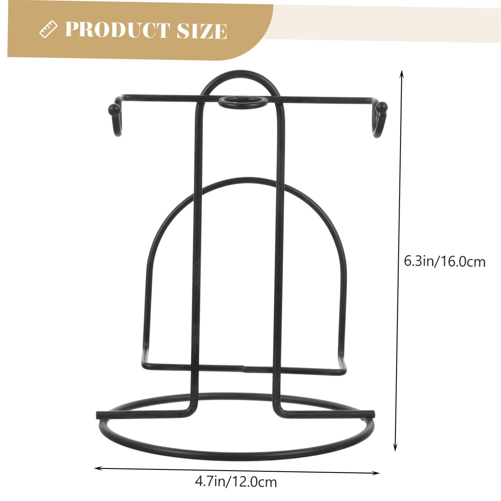 PRETYZOOM Metal Cup Holder Stand for Displaying Plates and Mugs Stylish Desktop Organizer for Home Kitchen and Office Decor Construction