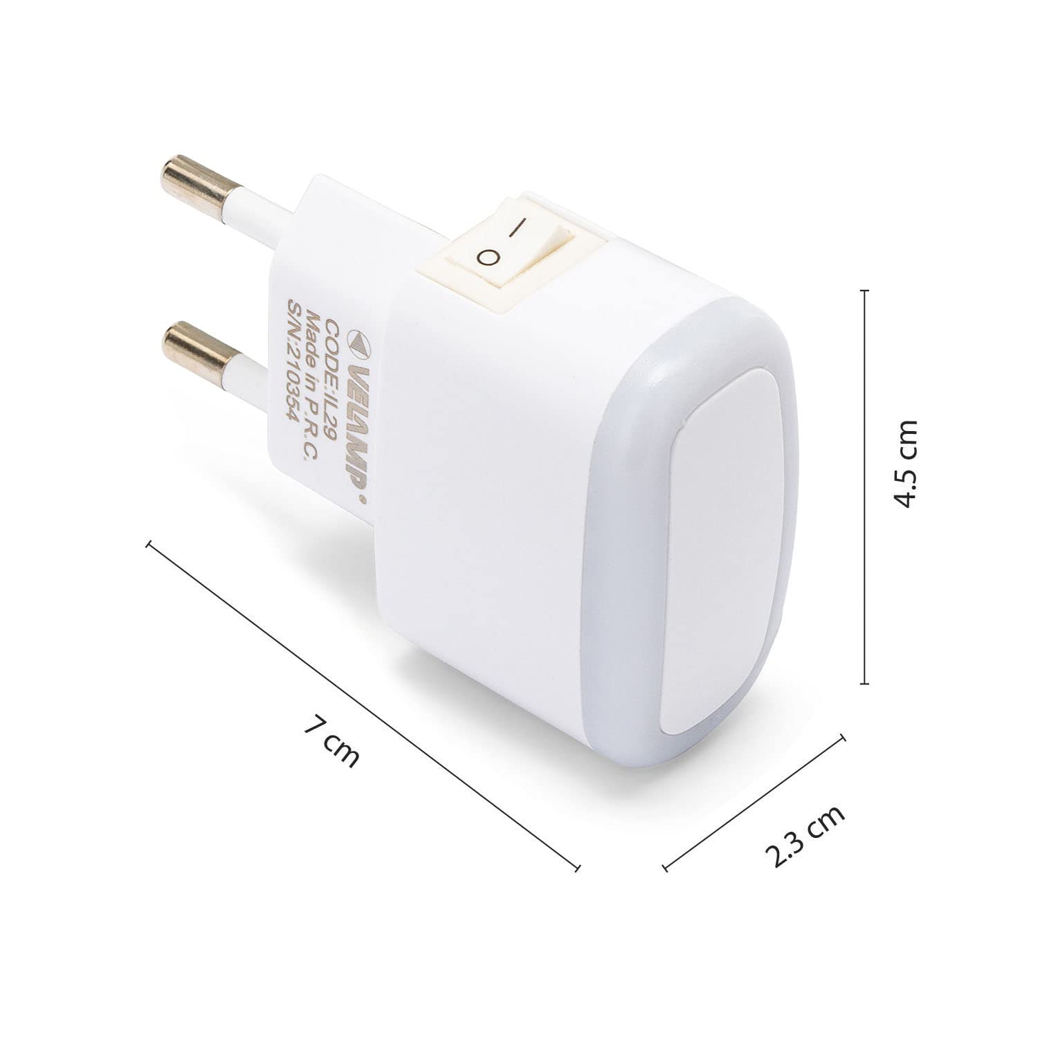 VELAMP Dropled LED-nachtlampje Met Schemersensor - Warm Wit Stekkerlamp Wit