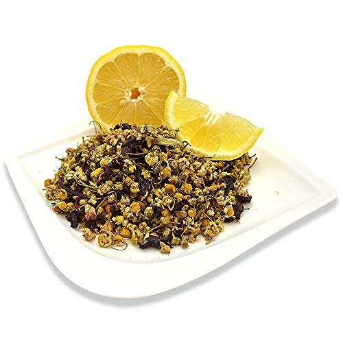 Image of Positively Tea Company, Organic Lemon Chamomile, Herbal Tea, Loose Leaf, USDA Organic, 1 Pound Bag