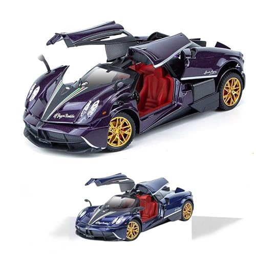 Image of Pagani Huayra 1:32 Model Car Exclusive Alloy Metal Pull Back Die-cast Car Diecast Metal Toy car with Openable Doors & Light Music Best Gifts Toys Kids【Colors as Per Stock】