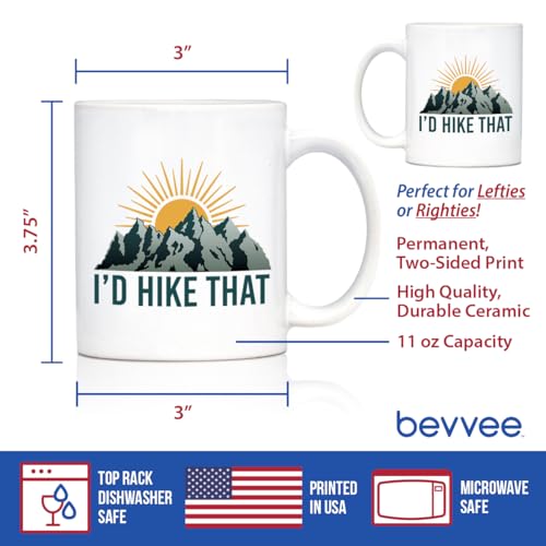 Taza de cerámica blanca Bevvee 11oz para hiking miniatura 4