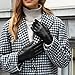 Fratelli Orsini Winter Gloves Isabella Black For Women - Lambskin Leather Gloves With Cashmere Lining & Touchscreen - Black 8 - L