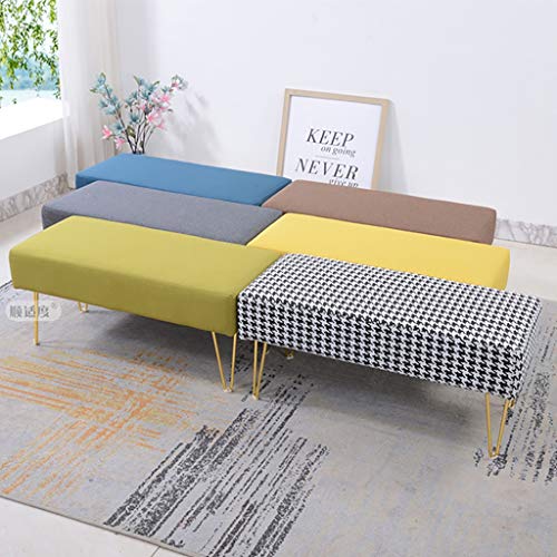 Tabouret long multifonctionnel banquette d'entrée salon 90 cm