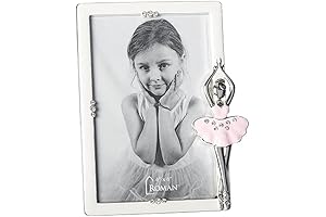 Exquisite 7.75" White Ballet Frame from Caroline Collection by Roman Giftware Inc.:...