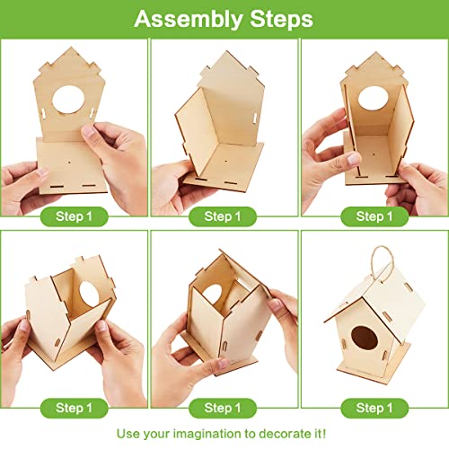 CestMall Casette per uccelli in legno fai-da-te