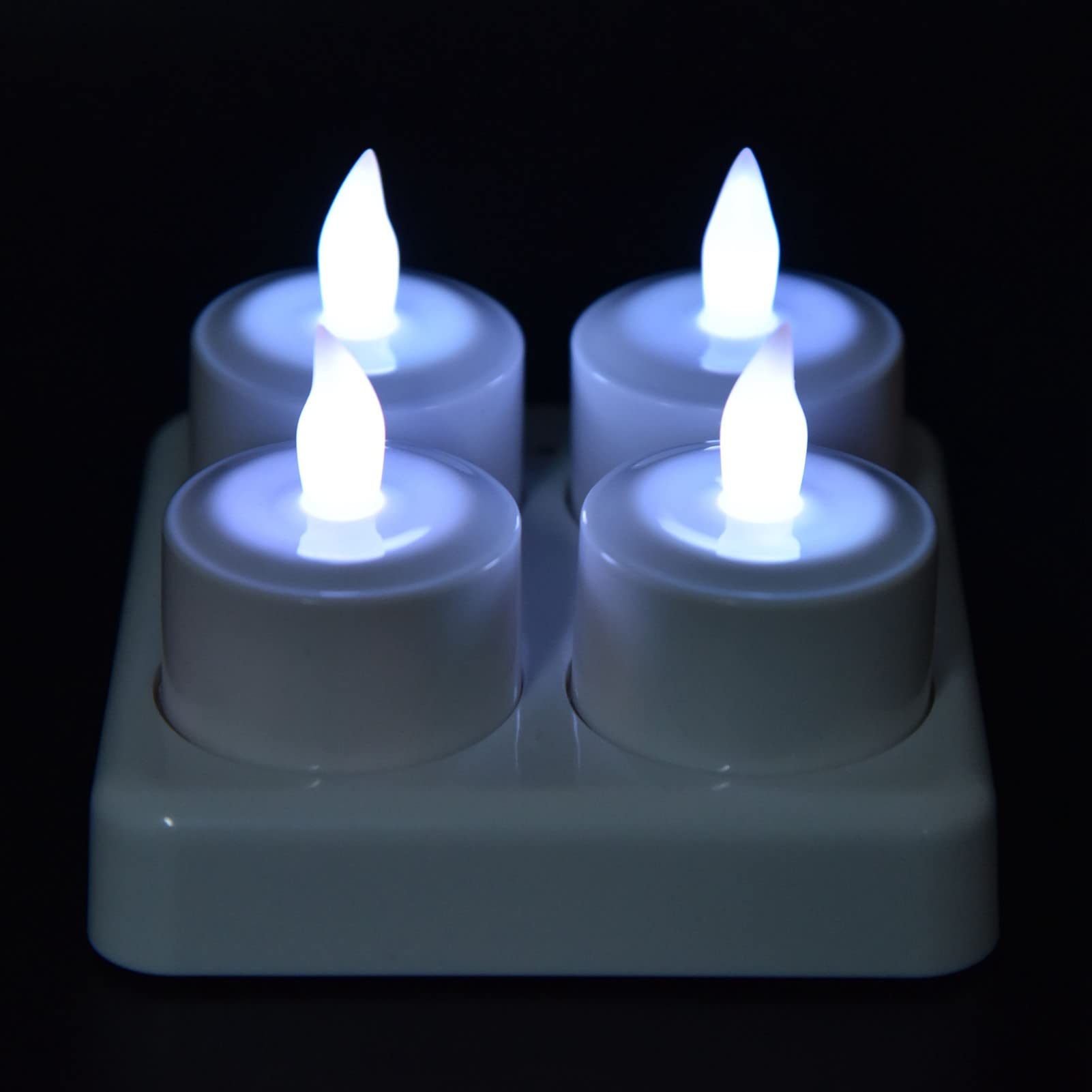 Fdit Candele LED Ricaricabili Senza, Colorati con Effetto Tremolante e | Struttura in Plastica, 4h di Ricarica/30h D’uso, Batteria Al Litio 3,7V, per Matrimoni, Feste e Decorazioni Natalizie