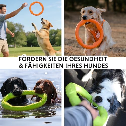LaRoo Hund Frisbee Hundefitness Ring,Wasserspielzeug Unzerstörbare Float Hunde Disc Flugscheibe Spielzeug,Sommer Pet Training für Mittel Große und kleine Hunde