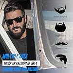 Mens Beard Dye Shampoo for Men, 5 Minute 100% Grey Reducing, Mustache & Beard Color for Men Black Hair Dye Shampoo 3 In 1, Long Lasting & Easy Use & Dermatologist Tested & Dye Beard At Home, 200ML - Image 4