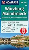 kartenlegen unterfranken  KV WK 166 Würzburg, Maindreieck: 4in1 Wanderkarte 1:50000 mit Aktiv Guide und Detailkarten inklusive Karte zur offline Verwendung in der KOMPASS-App. Fahrradfahren. (KOMPASS-Wanderkarten, Band 166)