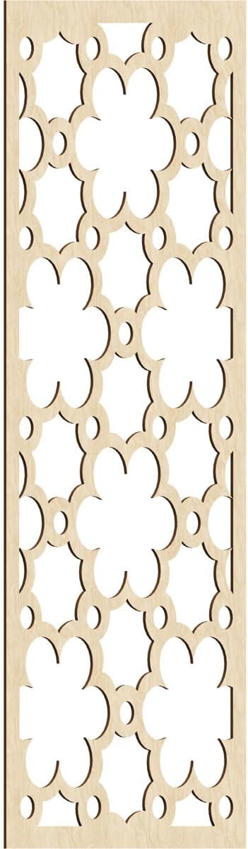 13 3/8"W x 34 3/8"H x 1/4"T Southgate Decorative Fretwork Wood Wall Panels, Alder