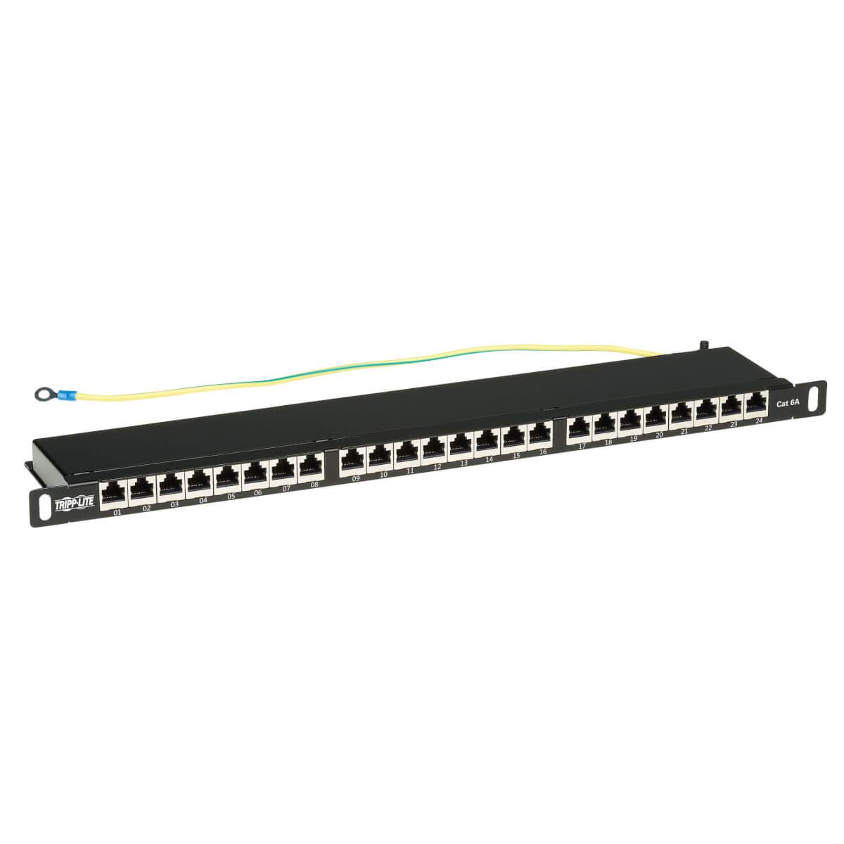 Tripp Lite Patch Panel Cat6a 24 porte ad alta densità schermato doppio IDC 0.5URM (N252A-024-HUSHK)