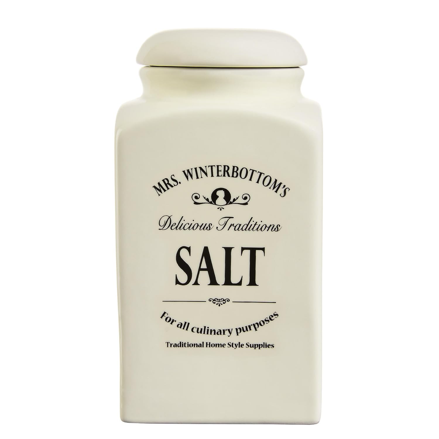 BUTLERS Mrs. Winterbottom's 1.3L Ceramic Salt Canister with Lid