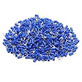 BokWin SV1.25-4S 22-16AWG Blue Insulated Fork Spade Wire Connector Electrical Crimp Terminal 500Pcs