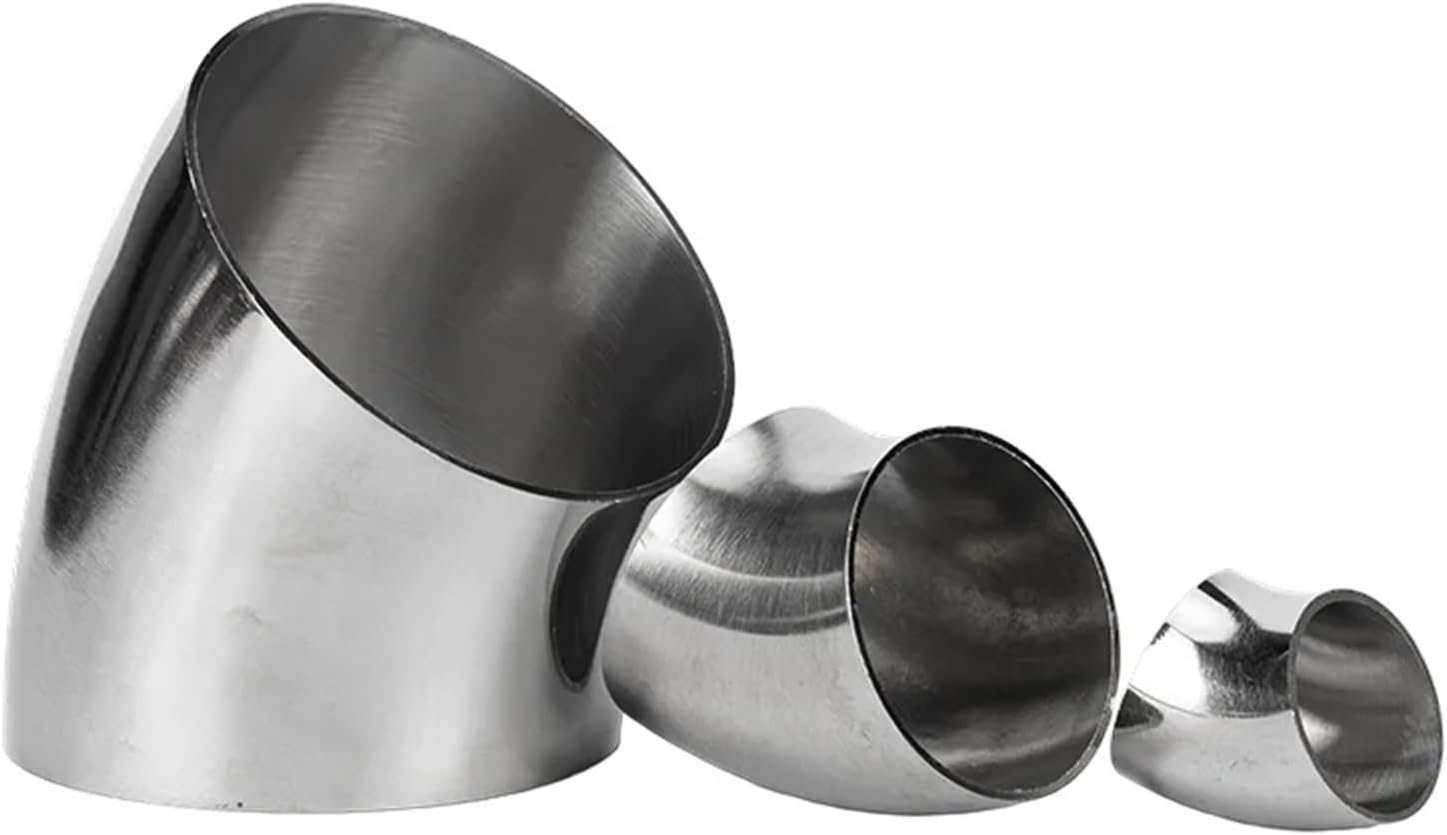 1Pcs 304 stainless steel 45 degree elbow welding food grade polished butt welded pipe fittings joint Φ 19-273(19-1.5)