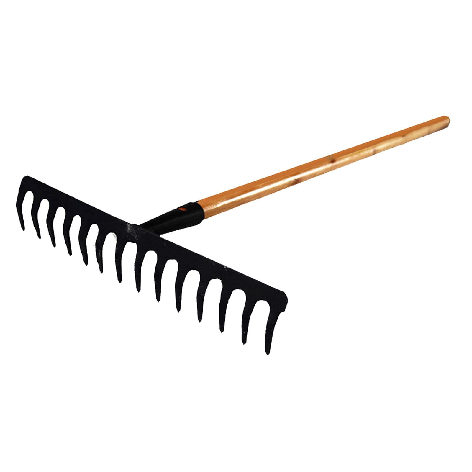Rastrello per foglie da prato, Rastrello agricolo in acciaio for impieghi gravosi, rastrello for fieno a 14 denti, for foglie, prato, erba, giardino