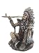 Native American Indian Chief Smoking Peace Pipe Statue Sculpture Figurine