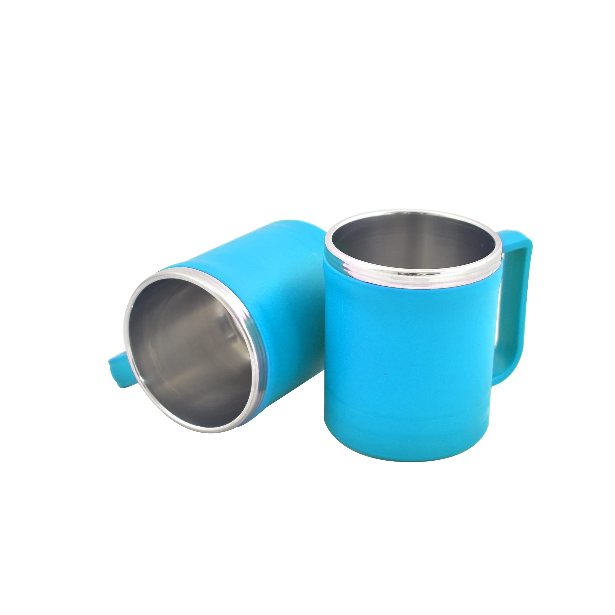 GALOOF Set of 2 Unbreakable Double Wall Plastic and Stainless Steel Tea Cup | Coffee and Milk Mug for Camping (250 ml) (Blue) (B0BPSR6TKT) Amazon Price History, Amazon Price Tracker