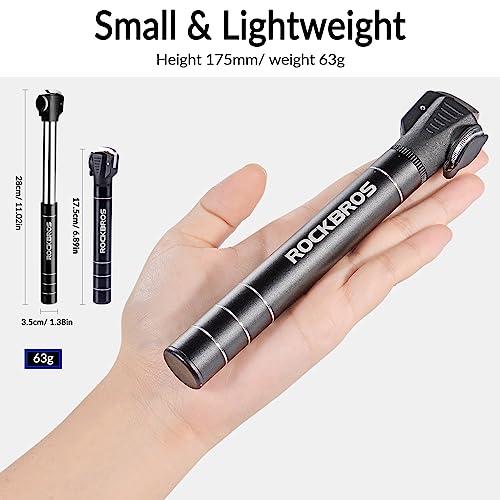 ROCKBROS Mini Pompa per Bicicletta 100PSI per